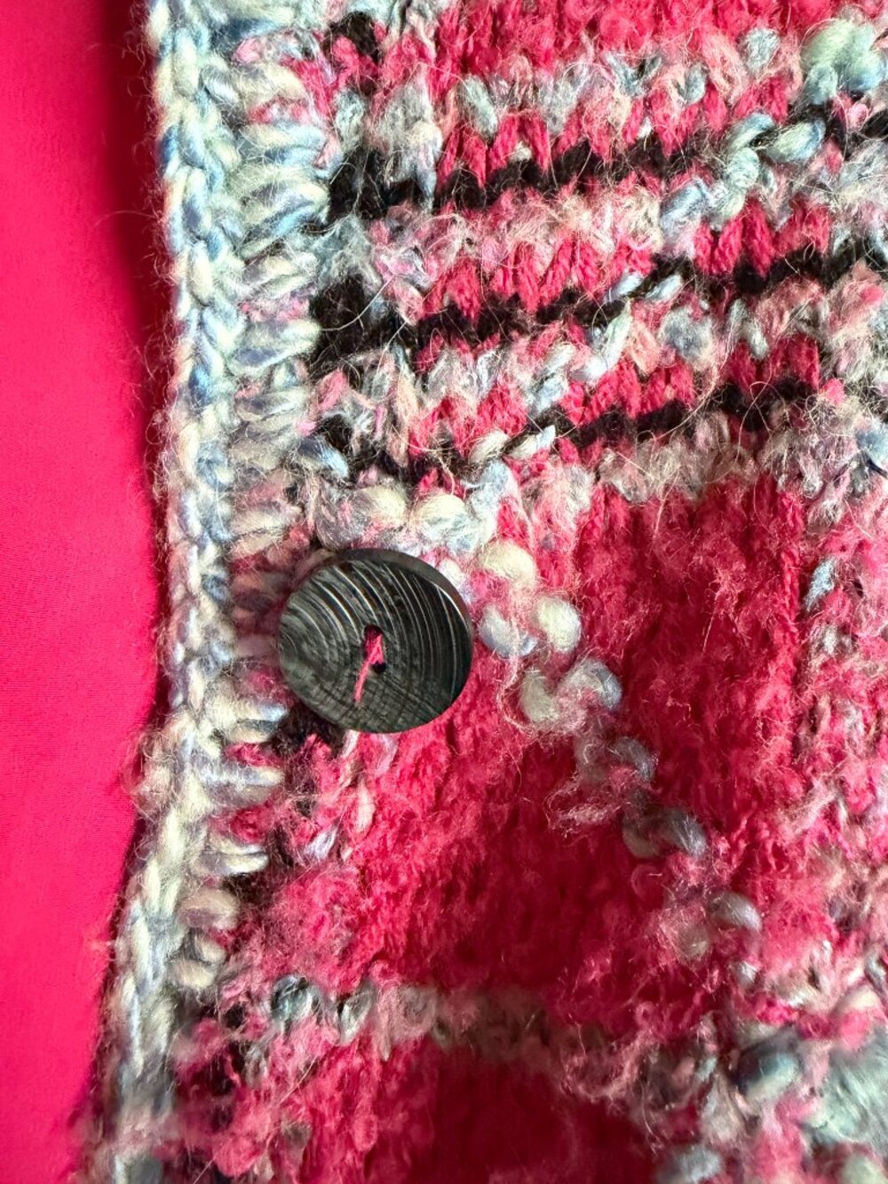 SIGRID OLSEN SPORT PINK/GREY/BLACK TWEED COAT - SIZE S - Picture 3 of 4
